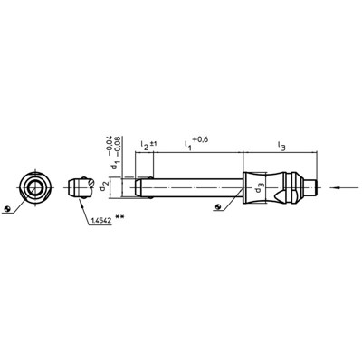 Produktbild von HALDER - Kugelsperrbolzen, selbstsichernd, mit Standardgriff | d1=5 mm / l1=35 