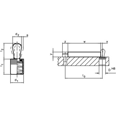Produktbild von HALDER - Seitendruckstück, glatt, mit Abdichtung - INCH/Standard-Federkraft | d