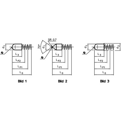 Produktbild von HALDER - Federhülse/Hülse aus rostfreiem Stahl, abgerundet, mit Bund | d1=3 mm 