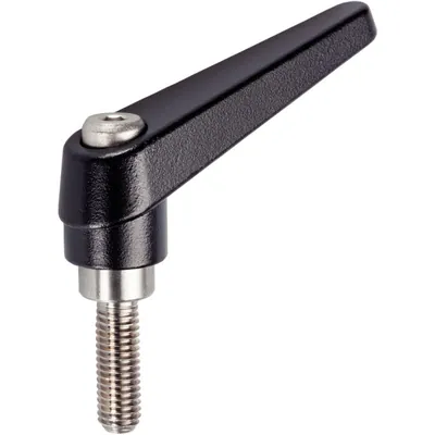 Produktbild von HALDER - Verstellbare Klemmhebel, Innenteile aus rostfreiem Stahl, mit Schraube
