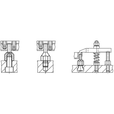 Produktbild von HALDER - Auflagebolzen, Stiftform/mit Innengewinde | l1=40 mm / d1=M8 / d2=4 mm