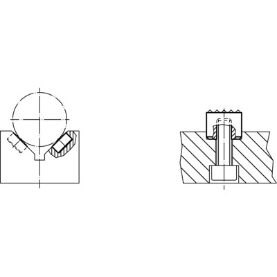 Produktbild von HALDER - Grippers rund/quadratisch, mit Hartmetalleinsatz, geriffelt/rund | d1=