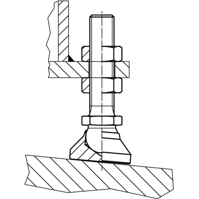Produktbild von HALDER - Gelenkteller/Teller und Kugelelement mit Bolzen | d1=M24 / l1=200 mm /