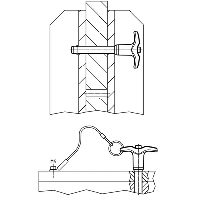 Produktbild von HALDER - Kugelsperrbolzen, selbstsichernd, mit T-Griff | d1=6 mm / l1=40 mm / R