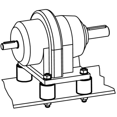 Produktbild von HALDER - Gummi-Metall-Puffer/mit Schraube, beidseitig | d1=25 mm / l1=30 mm | 2