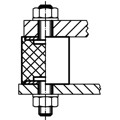 Produktbild von HALDER - Gummi-Metall-Puffer/mit Schraube, beidseitig | d1=25 mm / l1=30 mm | 2