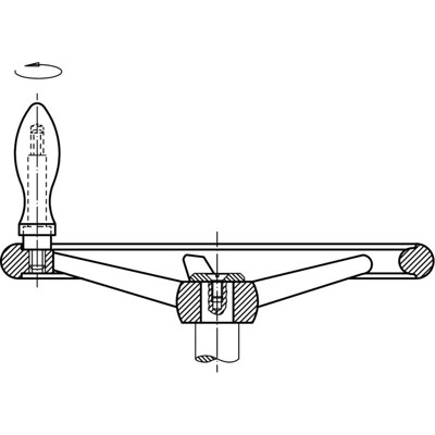 Produktbild von HALDER - Handräder, DIN 950 Grauguss/ohne Nabennut, ohne Griff, Form B-F/A (alt