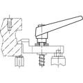 Produktbild von HALDER - Verstellbare Klemmhebel, mit Schraube | d1=25 mm / d2=M12 / l1=40 mm /