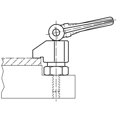 Produktbild von HALDER - Aufsitzspanner, schwenkbar, niedrige Bauform, Größe 44/mit Exzenterspa