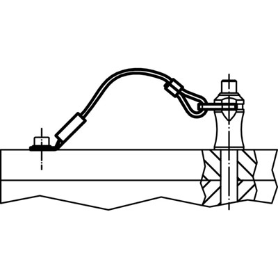 Produktbild von HALDER - Halteseil/rostfreier Stahl, mit Halteclip und Anschrauböse | l=200 mm