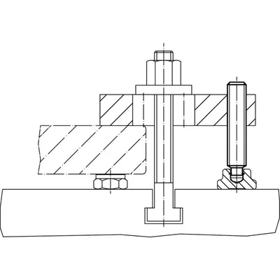 Produktbild von HALDER - Gewindestift, DIN 6332 mit Druckzapfen/mit Schlitz (S) | d1=M16 / l1=1