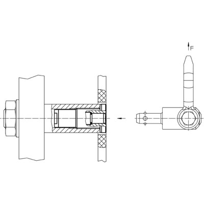 Produktbild von HALDER - Aufnahmebuchse mit Abdichtung, plan, für Kugeltragbolzen | d1=12 mm / 