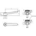 Produktbild von HALDER - Verstellbare Flachspannhebel, Rostfreier Stahl/mit Innengewinde | d1=3