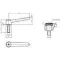Produktbild von HALDER - Verstellbare Flachspannhebel, mit Schraube, rostfreier Stahl | d1=32 m