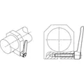 Produktbild von HALDER - Verstellbare Flachspannhebel, mit Schraube | d1=40 mm / d2=M16 / l1=50