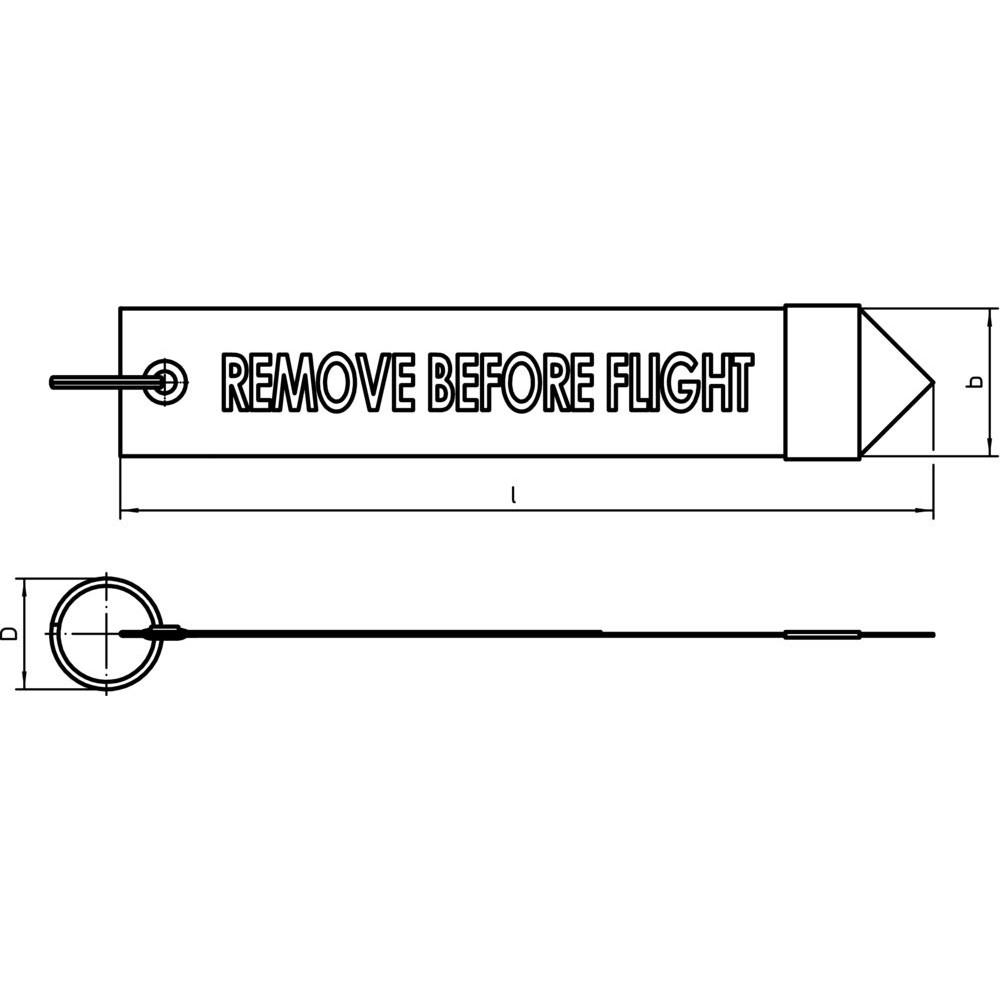 HALDER Warnfahnen, mit Schriftzug "Remove Before Flight", mit Reflektor | 4217.B001 Produktbild img2 L