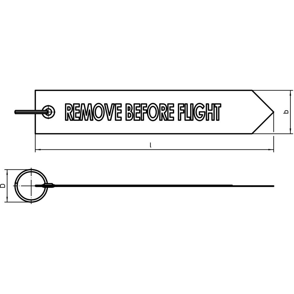 HALDER Warnfahnen, mit Schriftzug "Remove Before Flight" | 4217.B002 Produktbild img2 L
