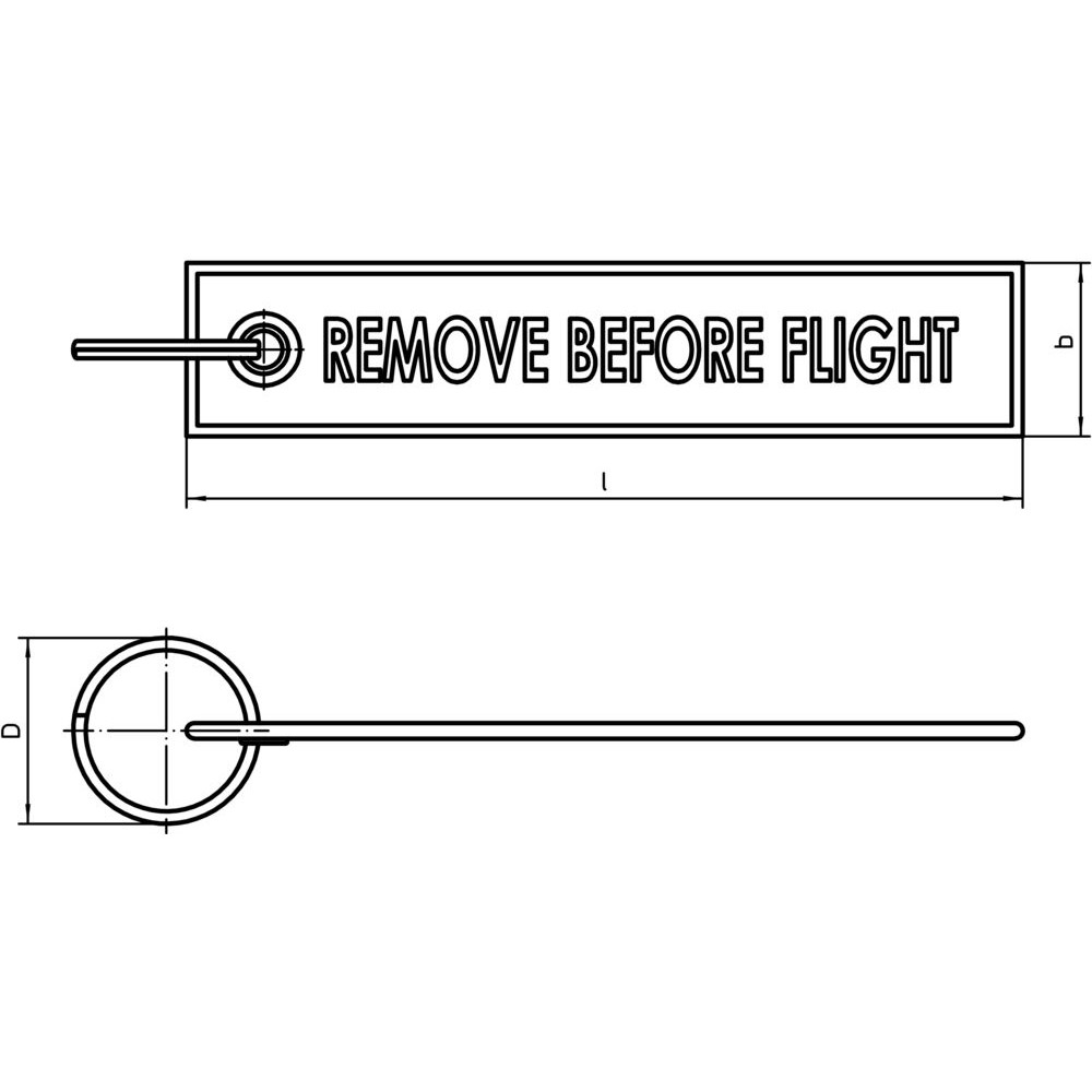HALDER Warnfahnen, gewebt, bestickt mit Schriftzug "Remove Before Flight" | 4217.B004 Produktbild img2 L