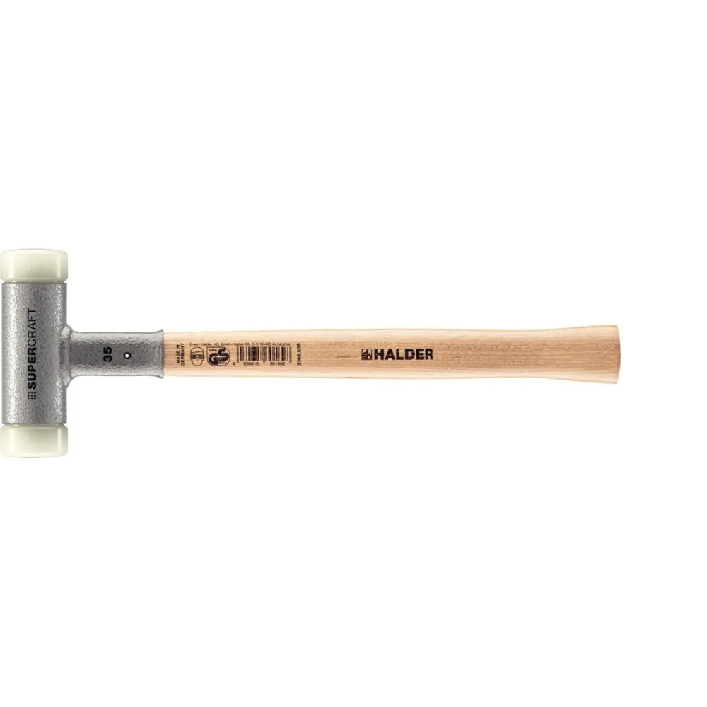HALDER SUPERCRAFT-Schonhämmer, mit schwingungsdämpfendem, ergonomisch geformtem und lackiertem Hickorystiel 3366.. Produktbild img1 L