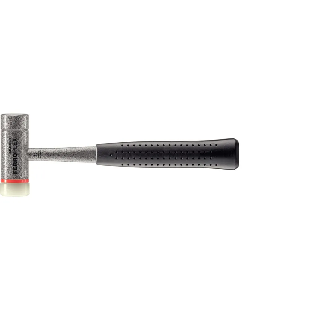 HALDER Kombinierter Schlosser- und Schonhammer Ferroplex, Nylon, hart, Stahlrohrgriff Produktbild img1 L