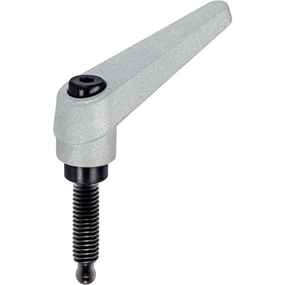 Produktbild von HALDER - Verstellbare Klemmhebel, mit Andrückschraube/mit Kugelzapfen | d1=18 m