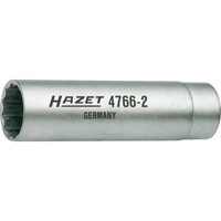 Produktbild von HAZET - Zündkerzen-Schlüssel 4766-2, 3/8" x 64mm Doppel-Sechskant 14mm