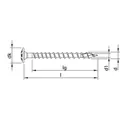 Produktbild von HECO-TOPIX®-plus - Rückwandschraube,T-Drive,Tellerkopf,VG,Kohlenstoffstahl,verz