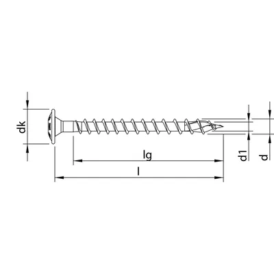 Produktbild von HECO-TOPIX®-plus - Rückwandschraube,T-Drive,Tellerkopf,VG,Kohlenstoffstahl,verz
