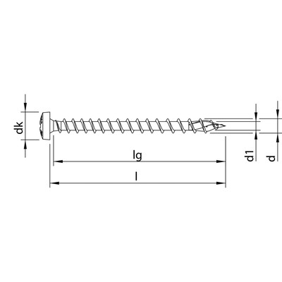Produktbild von HECO-TOPIX®-plus - Fassadenschraube,Pozi-Drive,Rundkopf,VG,Kohlenstoffstahl,ver