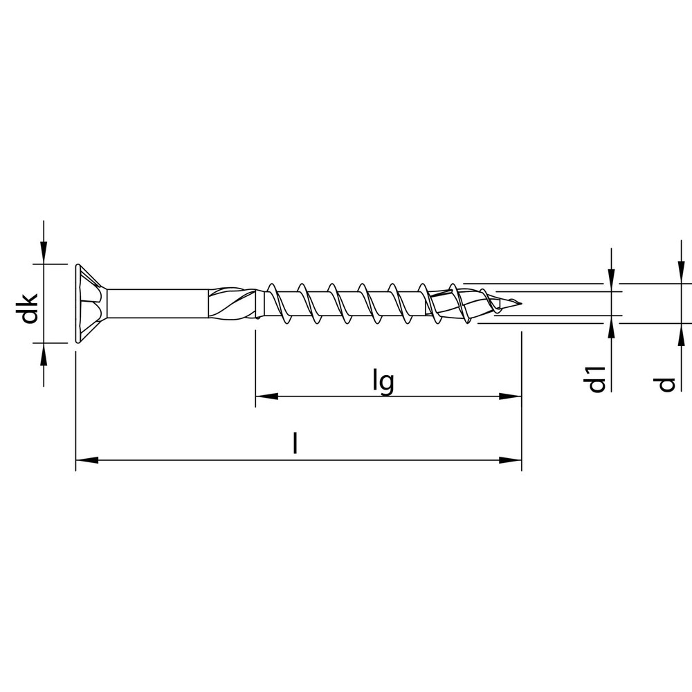 HECO-TOPIX-plus Senkkopfschraube, A2, HECO-Drive, TG, ø6,0 x 120mm, 100 Stück Produktbild img2 L
