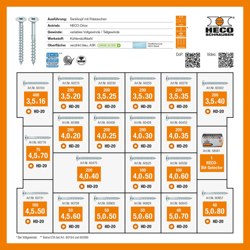 HECO® HT-plus Sortiment 3005, HECO-L-BOXX 102, 3.005 Schrauben Produktbild img3 L