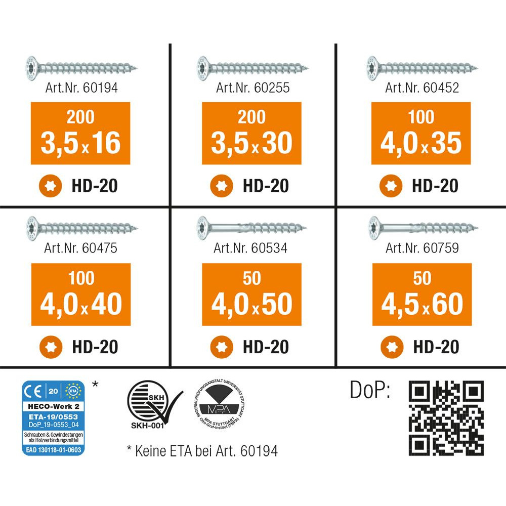 HECO® HT-plus Sortiment 700, HECO-L-BOXX Mini, 700 Schrauben Produktbild img3 L