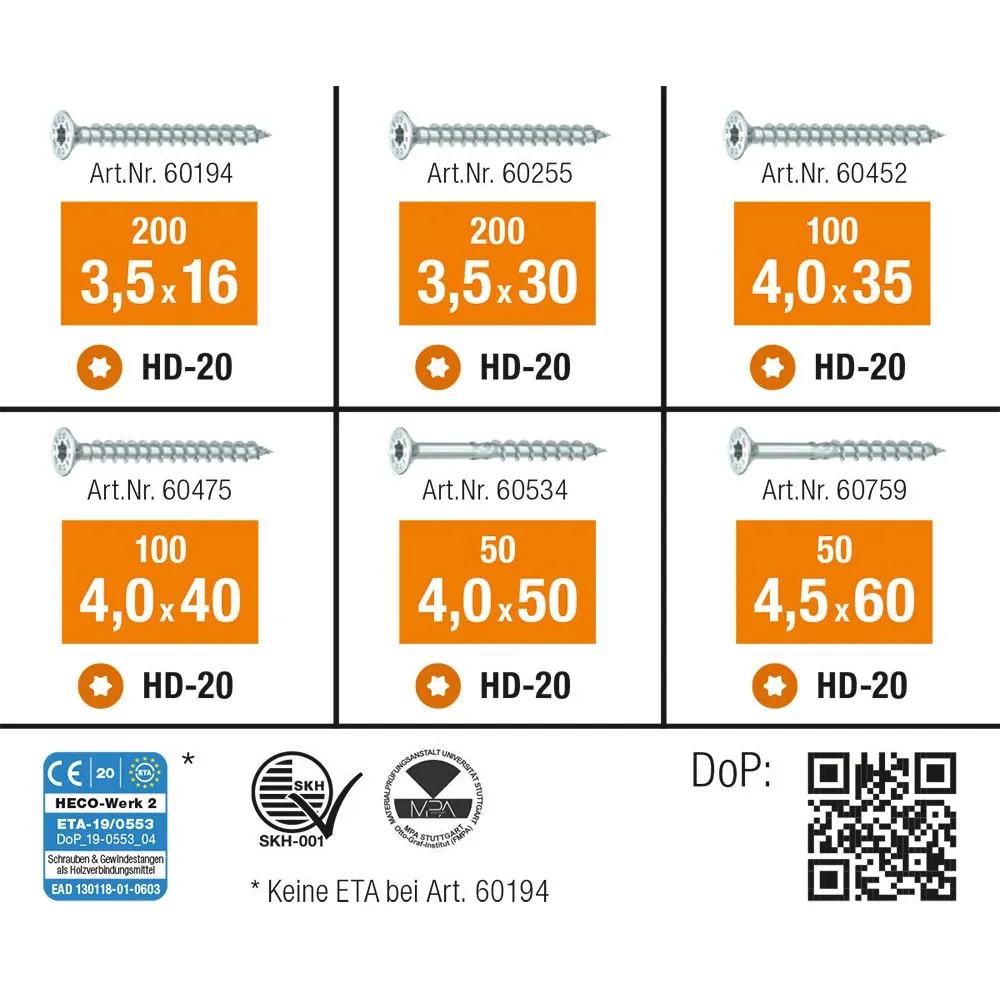 HECO HT-plus Sortiment 700, HECO-L-BOXX Mini, 700 Schrauben Produktbild img3 L