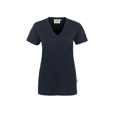 Produktbild von HAKRO - Damen V-Shirt Classic 126, tinte, Größe 4XL