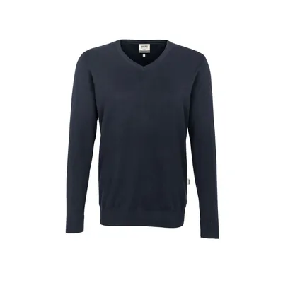 Produktbild von HAKRO - V-Pullover Premium-Cotton 143, tinte, Größe S