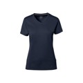 Produktbild von HAKRO - Cotton Tec® Damen V-Shirt 169, tinte, Größe 3XL