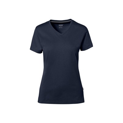 Produktbild von HAKRO - Cotton Tec® Damen V-Shirt 169, tinte, Größe 3XL
