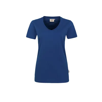 Produktbild von HAKRO - Damen V-Shirt Mikralinar® 181, ultramarinblau, Größe XS