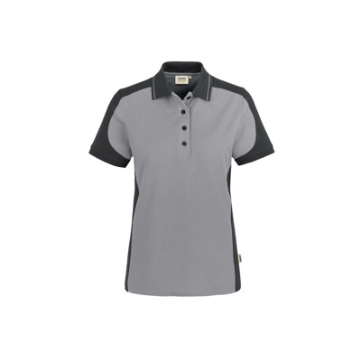 Produktbild von HAKRO - Damen Poloshirt Contrast Mikralinar® 239, titan/anthrazit, Größe L