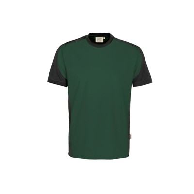 Produktbild von HAKRO - T-Shirt Contrast Mikralinar® 290, tanne/anthrazit, Größe 2XL