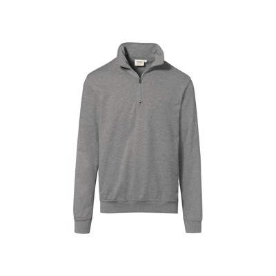 Produktbild von HAKRO - Zip-Sweatshirt Premium 451, grau meliert, Größe XS