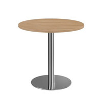 Produktbild von Hammerbacher - Säulentisch rund Ø80xH74,5cm, Nussbaum/Chrom