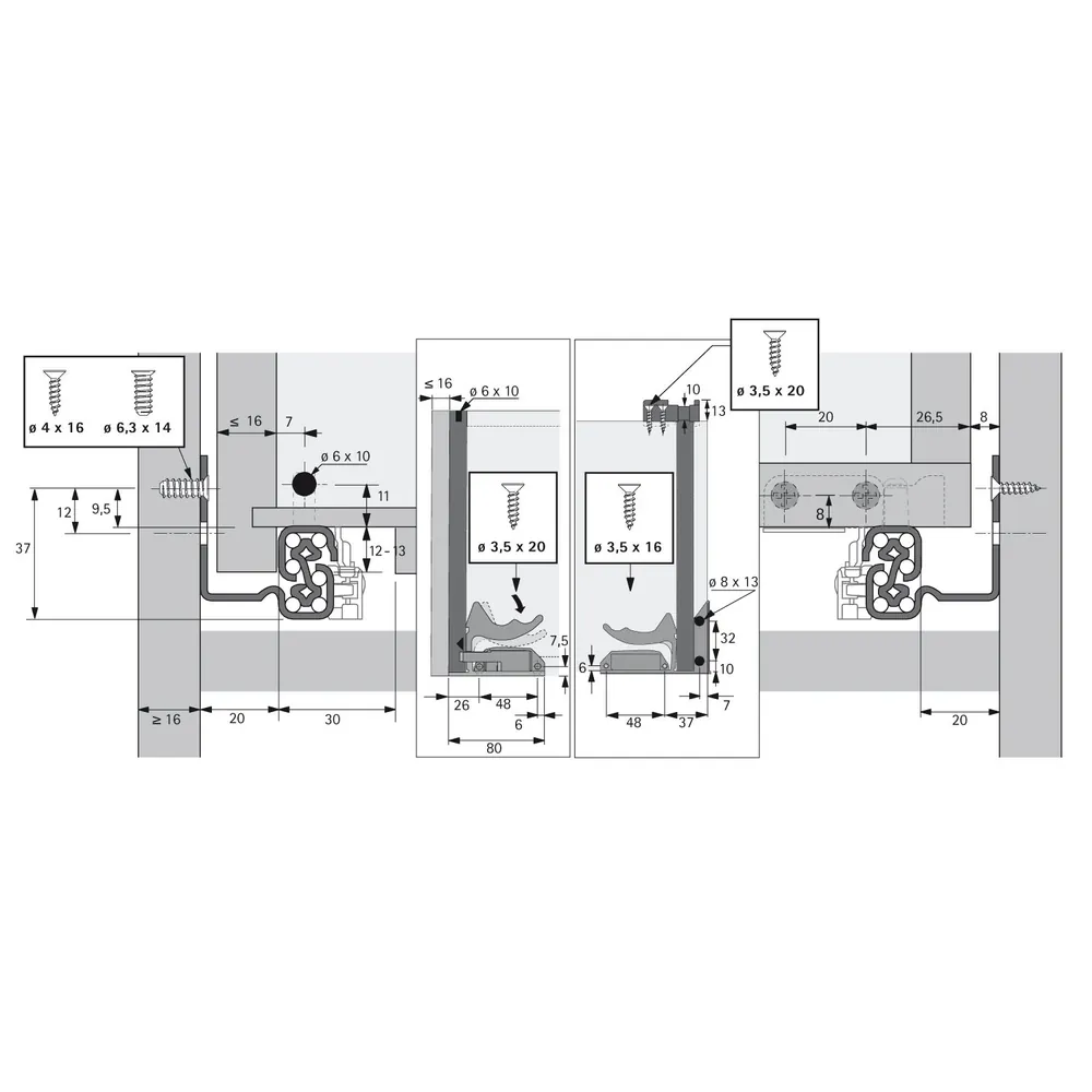 HETTICH Quadro V6 mit Silent System, 320 mm, rechts Produktbild img5 L
