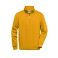 Produktbild von James & Nicholson - Workwear Zip Sweatshirt JN831, gold-gelb, Größe L