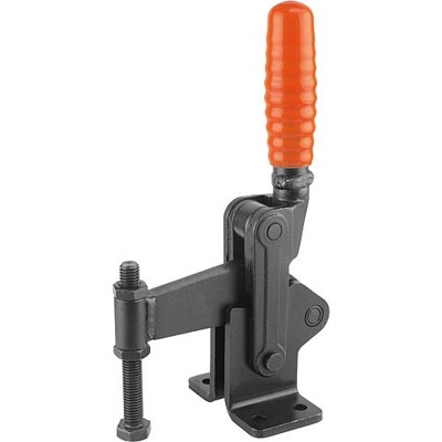 Produktbild von KIPP - SCHNELLSPANNER SCHWERE AUSFÜHRUNG STAHL, FUß WAAGRECHT, ORANGE, M=M12X10