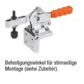 Produktbild von KIPP - SCHNELLSPANNER STANDARD EDELSTAHL, FUß WAAGRECHT, KOMP:KUNSTSTOFF, ORANG