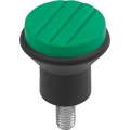 Produktbild von KIPP - PILZKNOPF GR.2 D=M06X15, D1=25, THERMOPLAST SCHWARZGRAU RAL7021, KOMP:ST