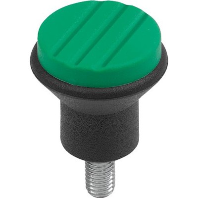 Produktbild von KIPP - PILZKNOPF GR.2 D=M06X15, D1=25, THERMOPLAST SCHWARZGRAU RAL7021, KOMP:ST