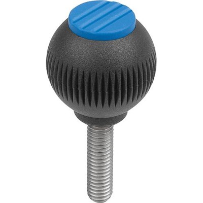 Produktbild von KIPP - GRIFFKUGEL GR.2, D1=32 D=M08X40, THERMOPLAST SCHWARZGRAU RAL7021, KOMP:S