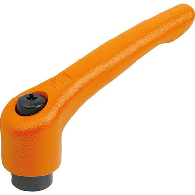 Produktbild von KIPP - KLEMMHEBEL GR.3 M10, STAHL ORANGE RAL2004 STRUKTURMATT, KOMP:STAHL BRÜNI